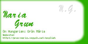 maria grun business card